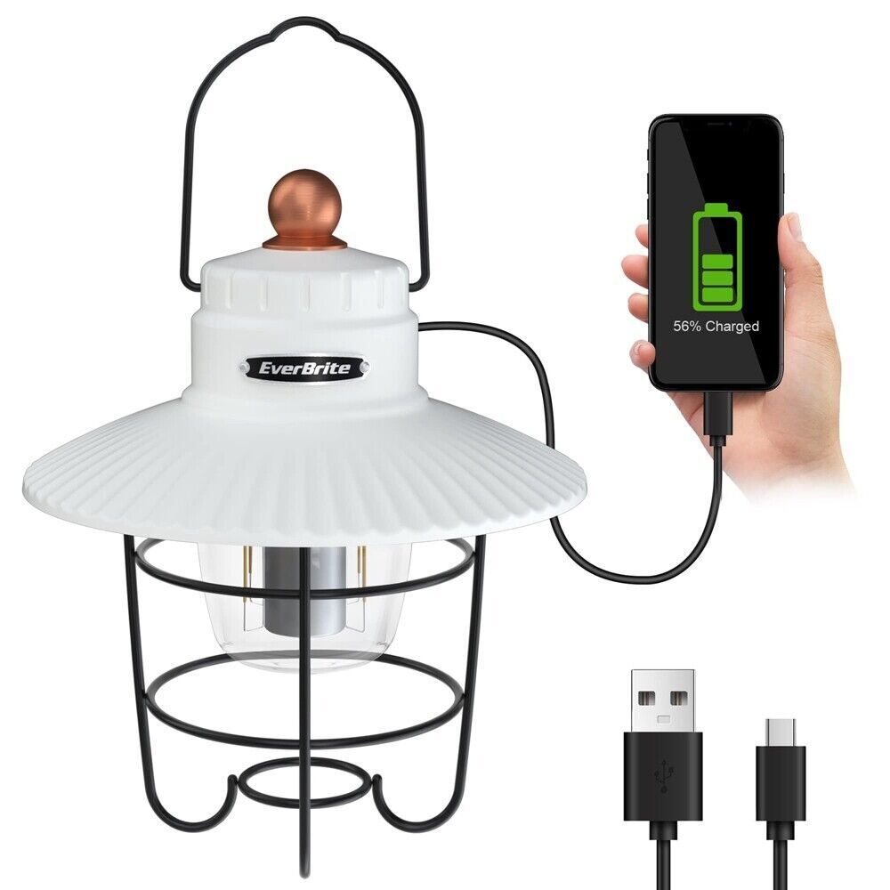 EverBrite 2PACK LED Camping Lantern USB C Rechargeable Lantern with 3 Light Mode