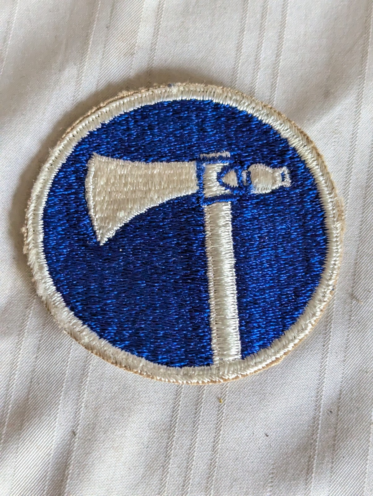 WWII US Army 19th Corps European Theatre round embroidered patch 2.75" blue whit