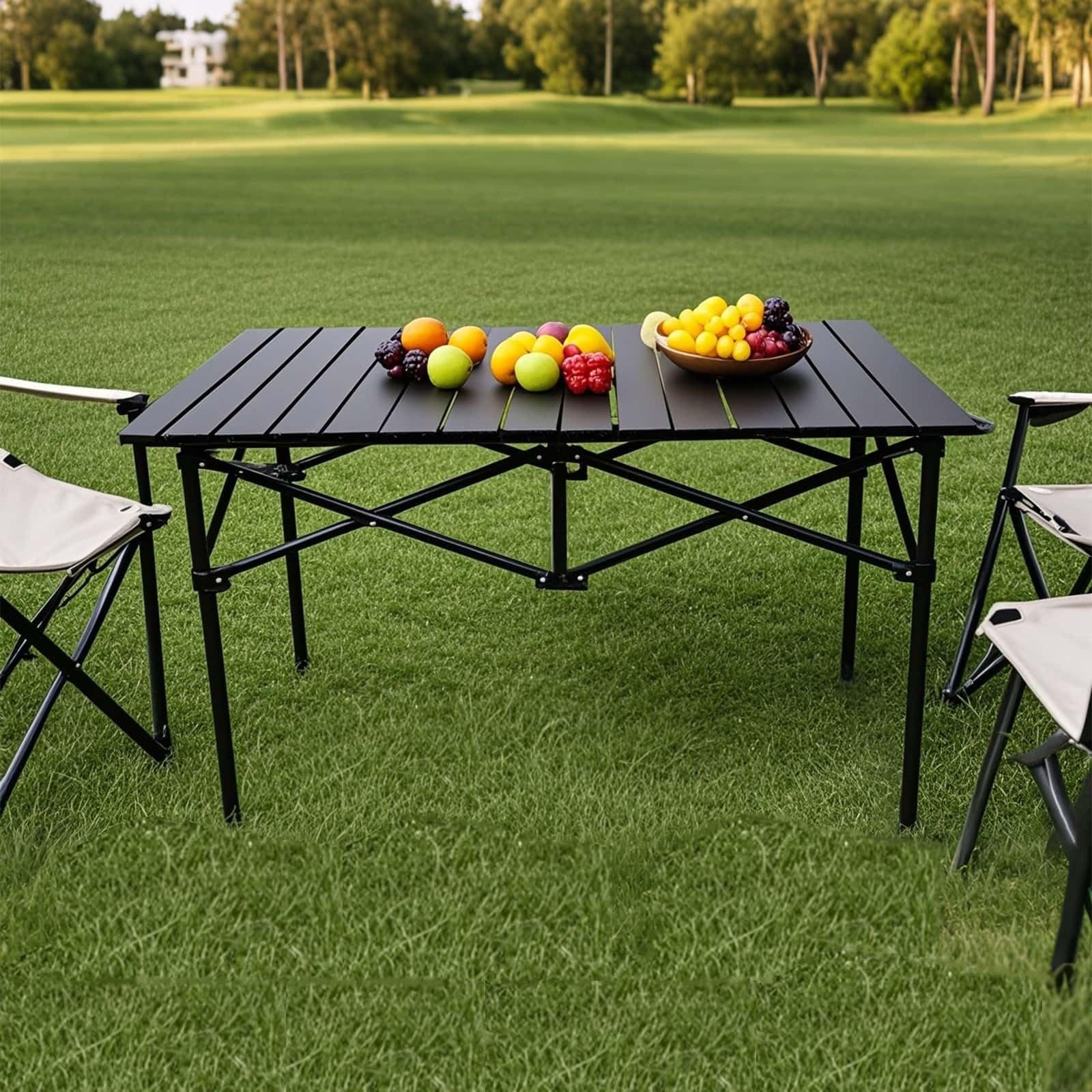 Folding Camping Table, Portable Beach Table,with Portable Bag，Suitable for In...