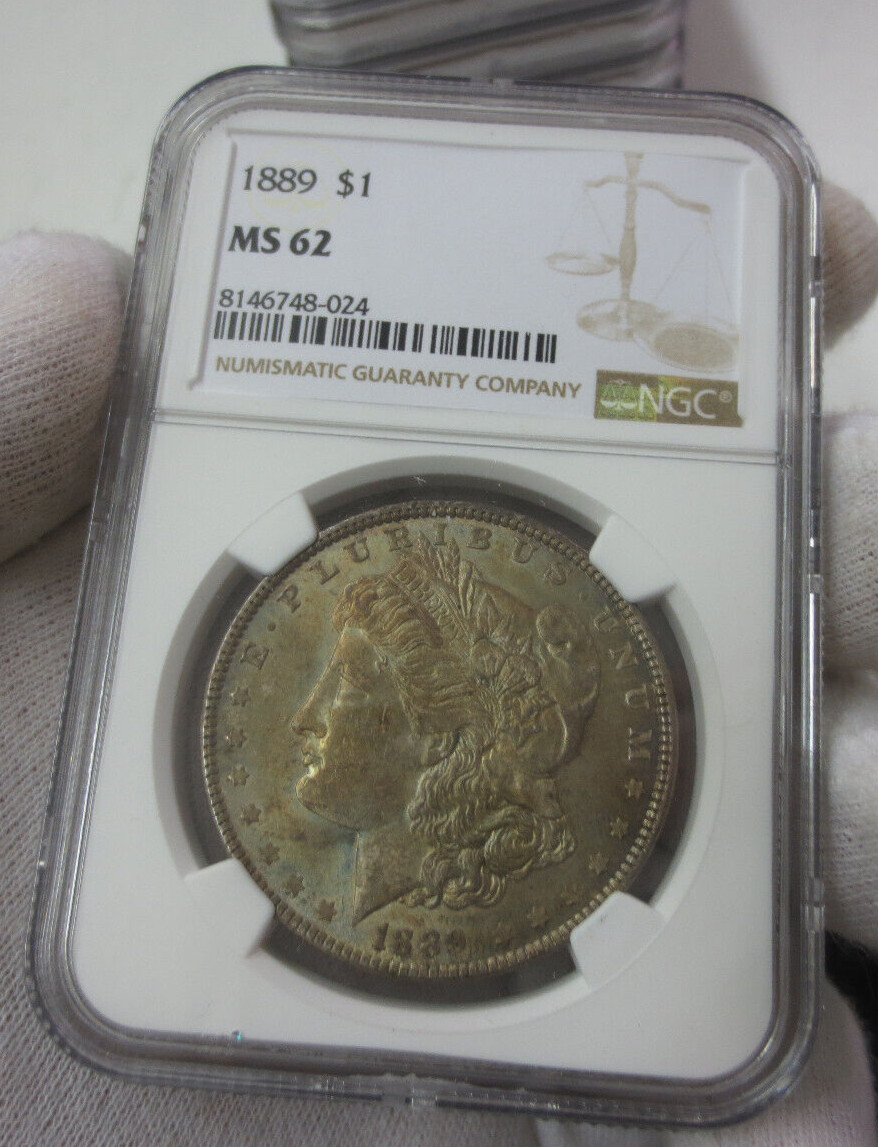 1889P Morgan Dollar NGC MS62 (024) (Nice Original Toning)