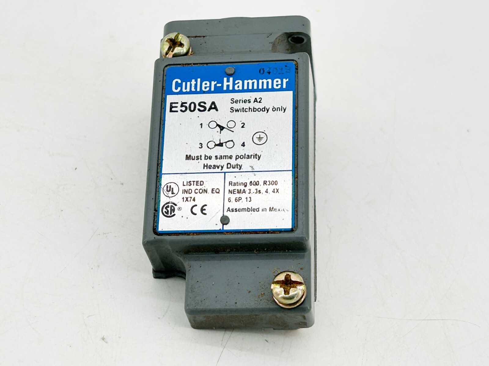 Cutler Hammer E50SA Switch Body Single Pole NEMA A600