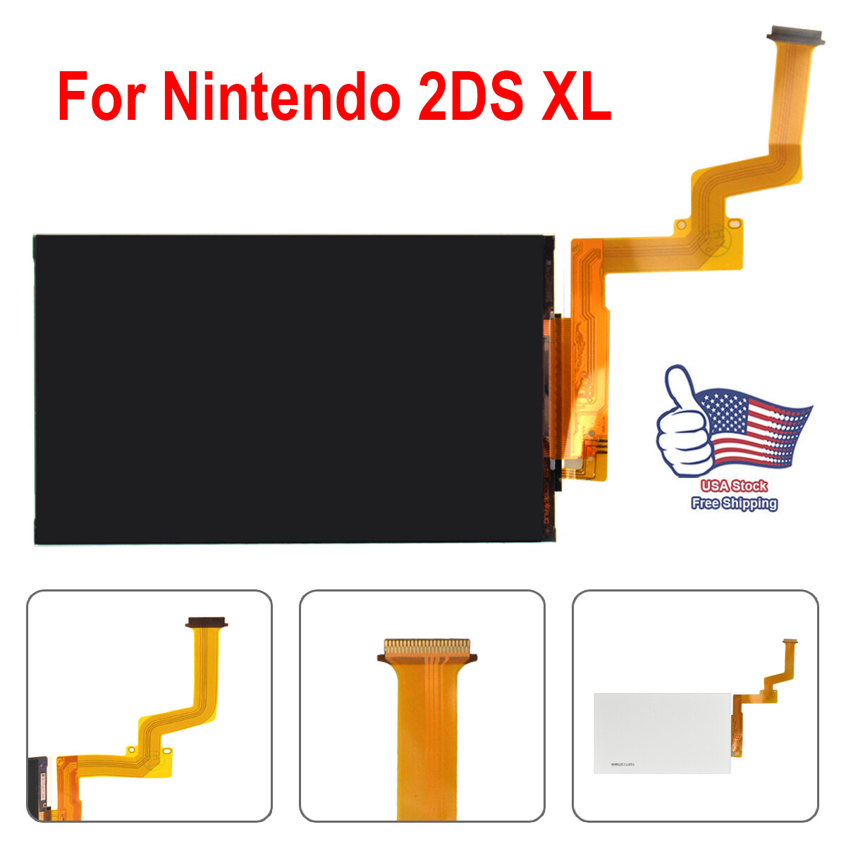 For Nintendo 2DS XL Replacement Top Upper LCD Screen Display Parts 1 PCS New