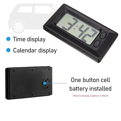 Car Dashboard Digital Clock, Mini Portable Digital Vehicle Electronic Digital