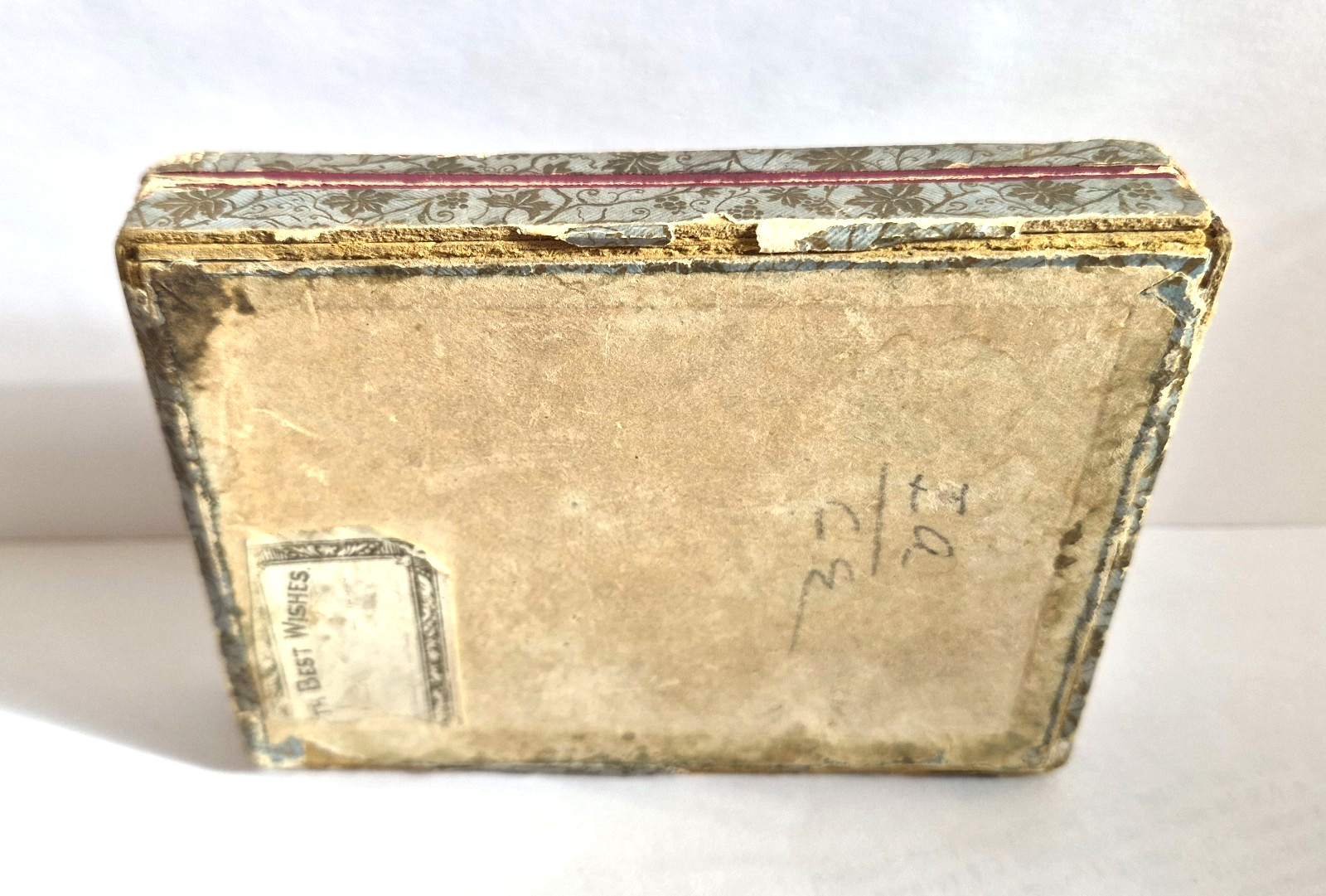 Vintage Victorian Rectangular Trinket Box w/ Lid - Printed 1890's