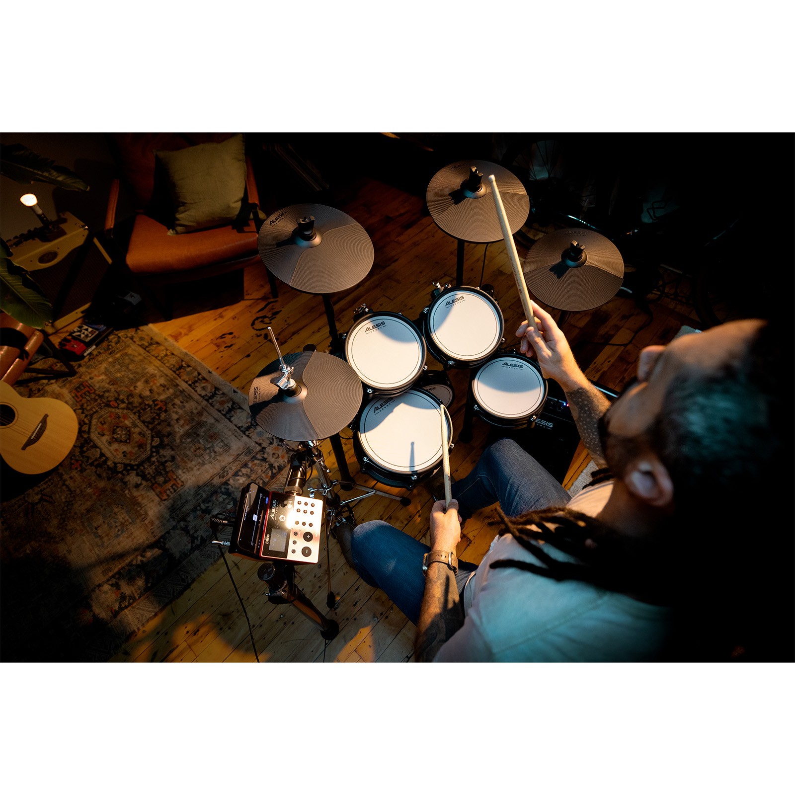 Alesis NITRO ULTIMATE 9-Piece Electronic Drum Set Kit with Bluetooth
