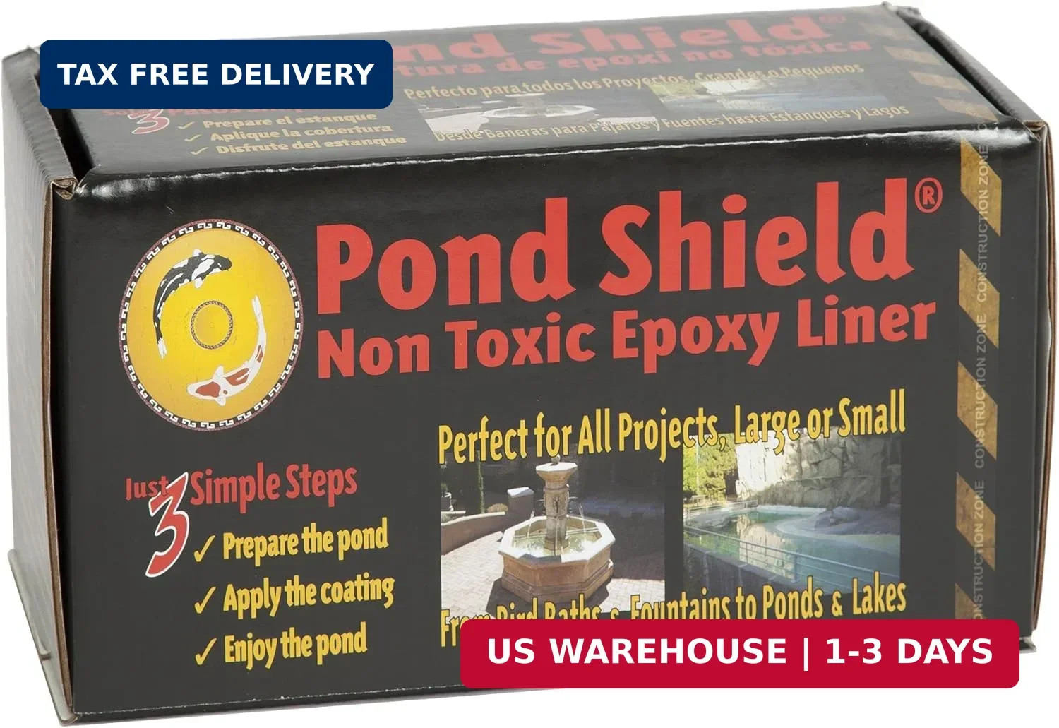 Pond Armor SKU-Clear-QT-R Non-Toxic Pond Shield Epoxy Paint, 1.5-Quart, Clear