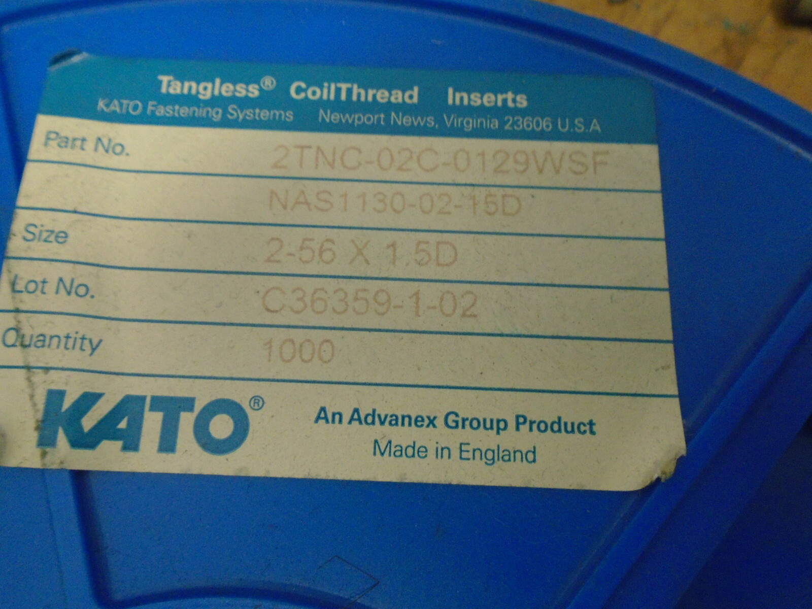 KATO TANGLESS THREAD COILS-2-56/1.5D-PARTIAL ROLLS