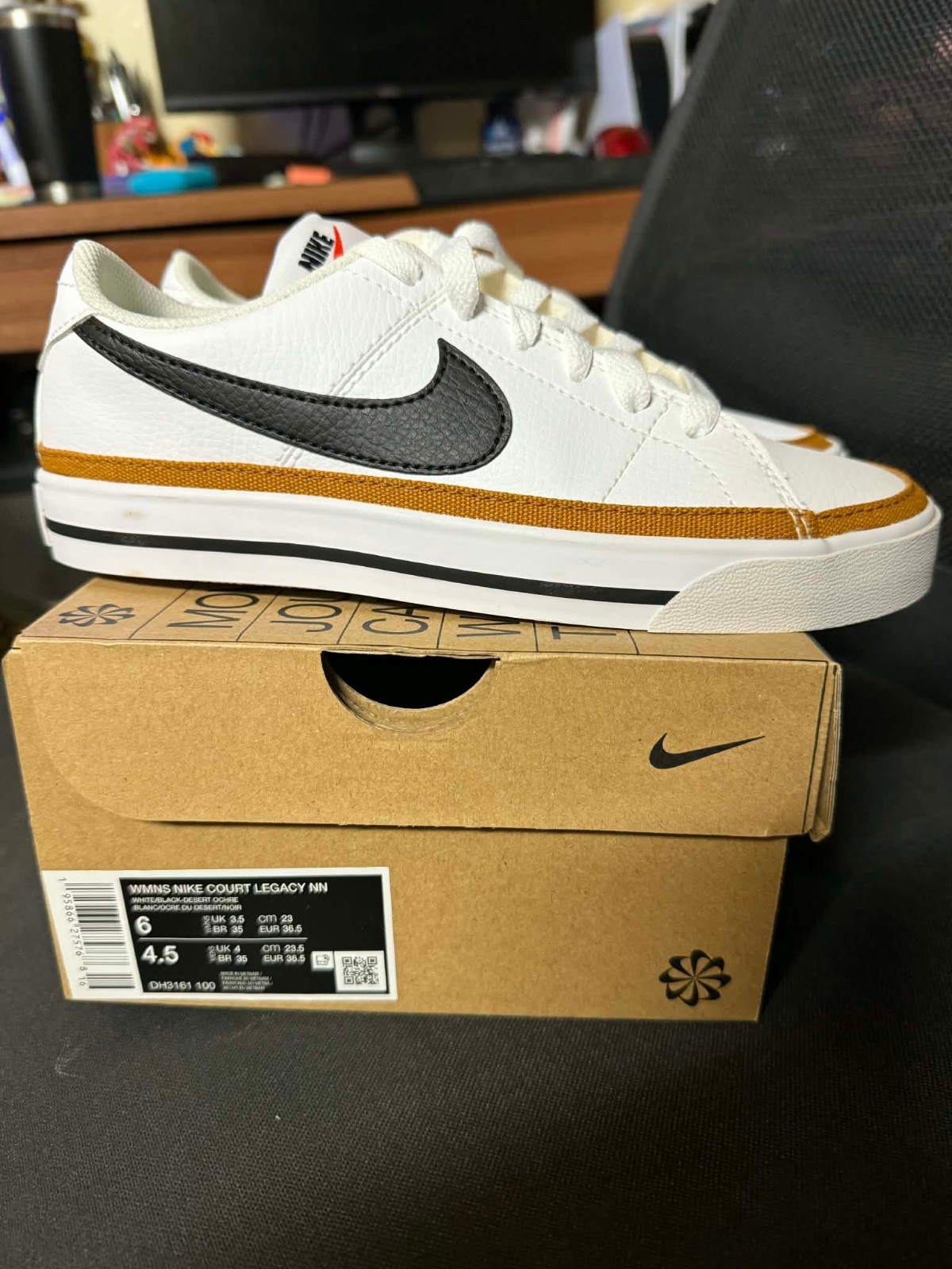 Nike Court Legacy Next Nature White Desert Ochre - Size 5.5 6 7 7.5 8 8.5 10
