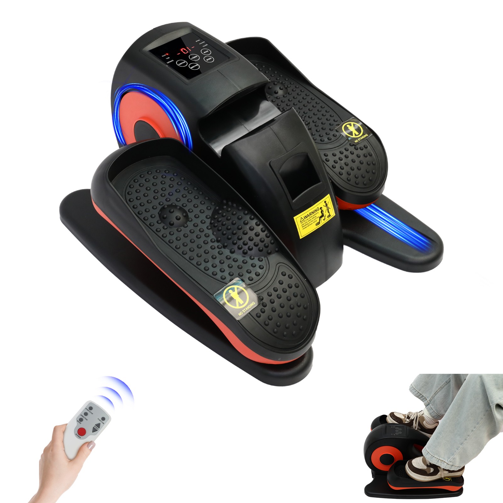 Under Desk Elliptical Machine, Ellipse Leg Exerciser For Seniors Fully Assembled