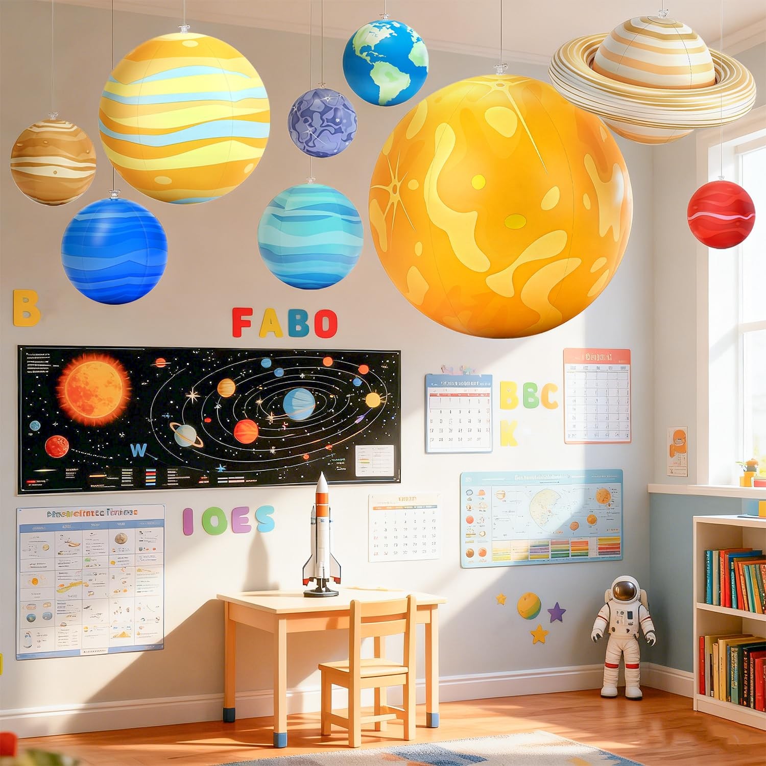 OMKSIH Inflatable Solar System Planets with Lights, 2026 Upgraded Inflatable ...