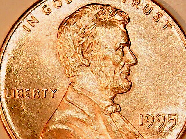 1995 American Cent Uncirculated Red Lincoln Memorial Philadelphia Mint Penny