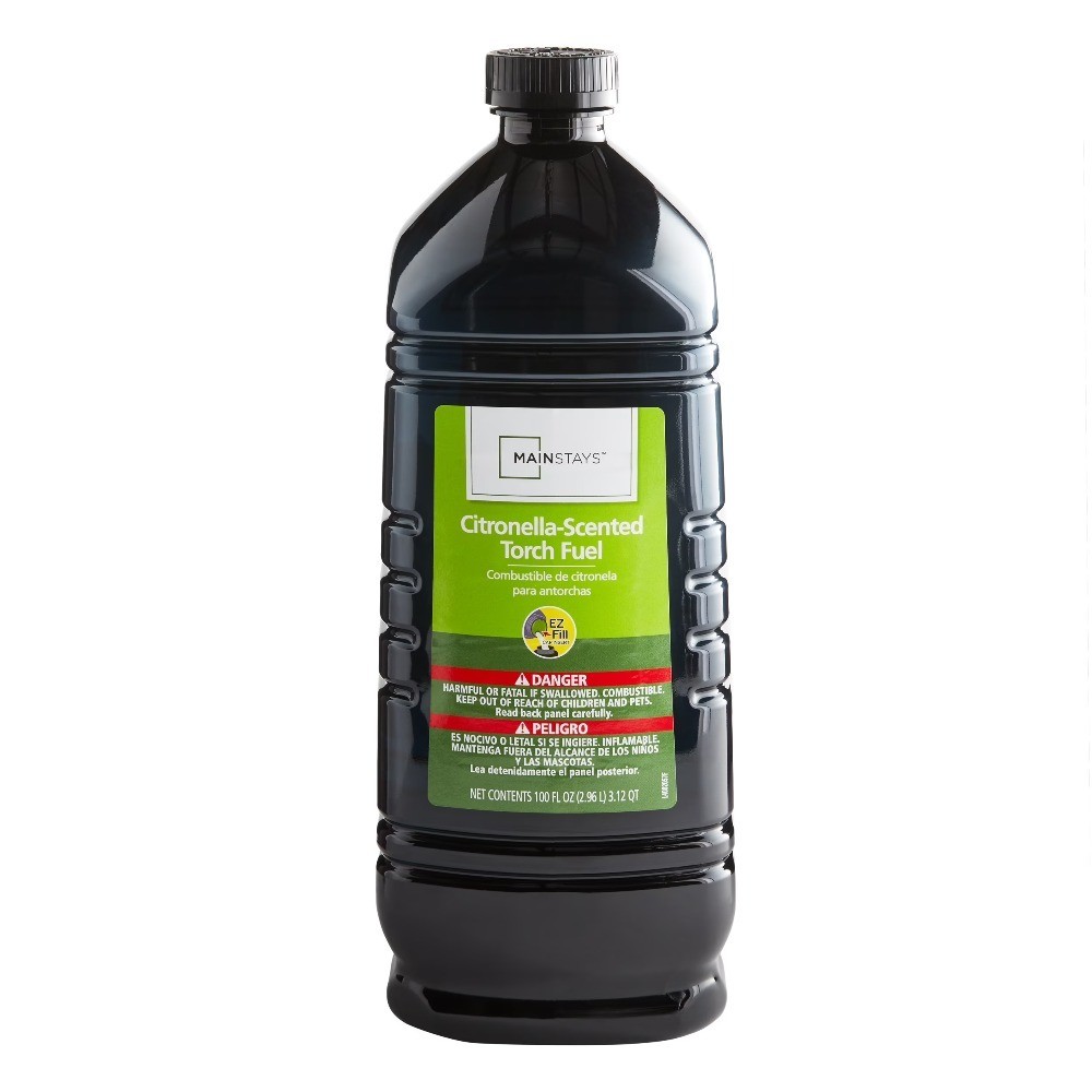 Citronella Scented Torch Fuel 100 oz Easy Pour Bottle for Outdoor Patio Garden