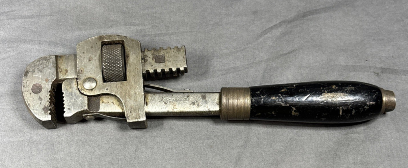 Vintage Stillson 10'' Pipe Wrench - Wood Handle