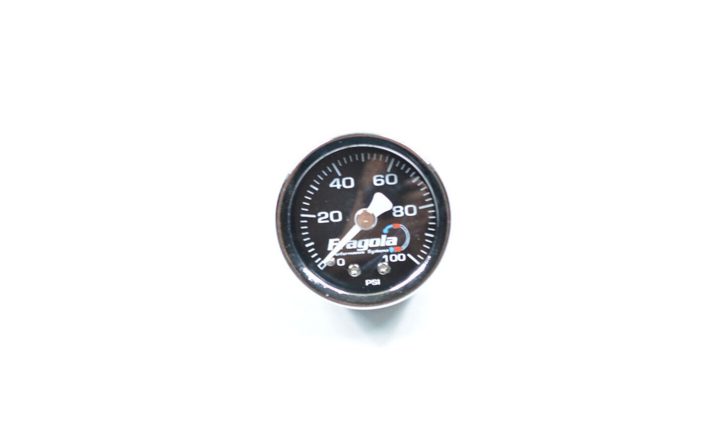 FRA-900019 Fragola 0-100 PSI Fuel Pressure Gauge 1/8 Male NPT Threads Black Face