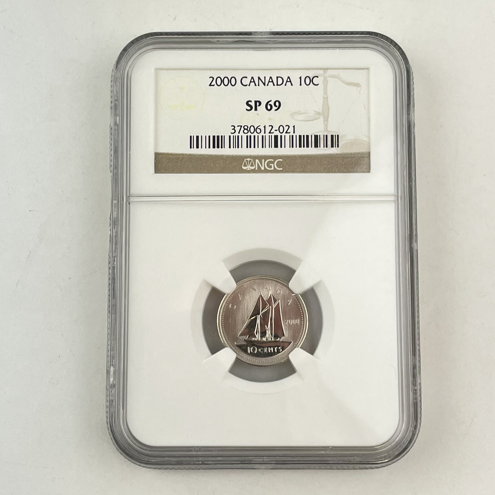 2000 Canada Silver 10C Ten Cents SP69 SP 69 NGC Graded