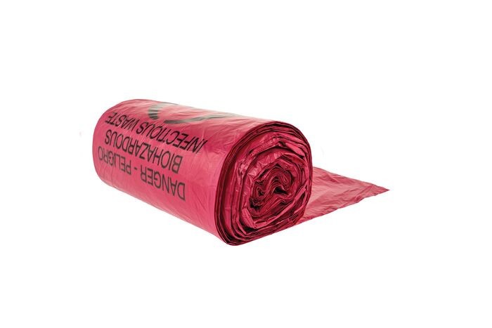 Medegen 3 Gallon Bi0hazard Waste Bags - Roll of 20