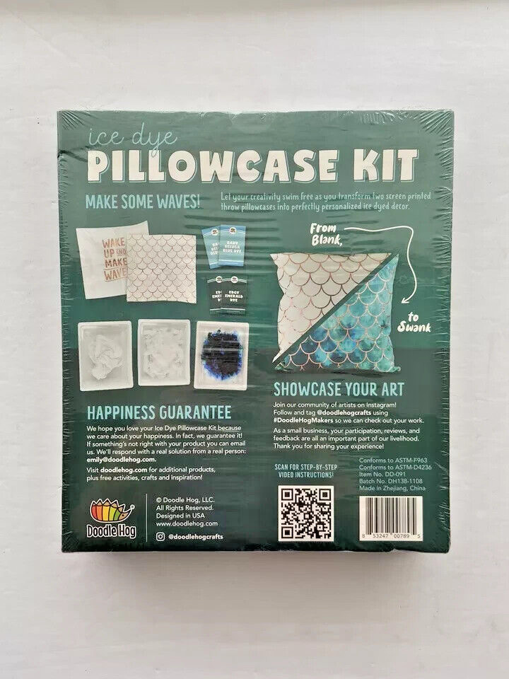 Doublehog Ice Dye Pillowcase Kit | 2 Pillowcases NEW & SEALED