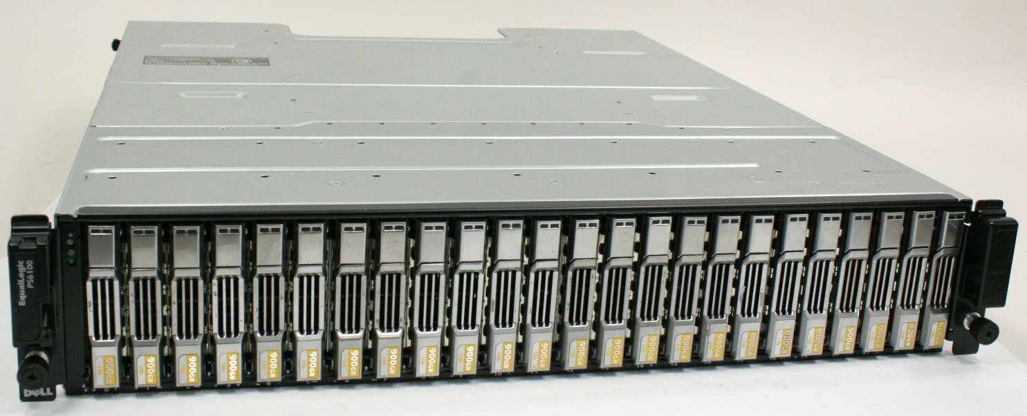Dell EqualLogic PS6100X 2U iSCSI SAN 24x 900GB SED 10k Equallogic drives