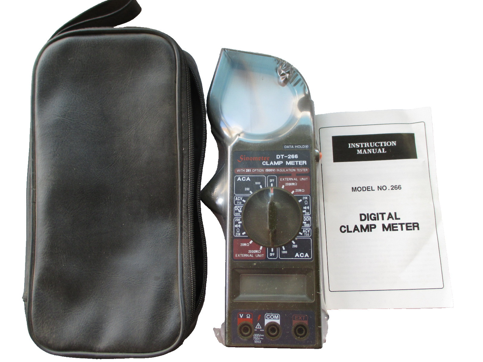 New Sinometer DT-266 Digital Clamp Meter, with Case / Manual