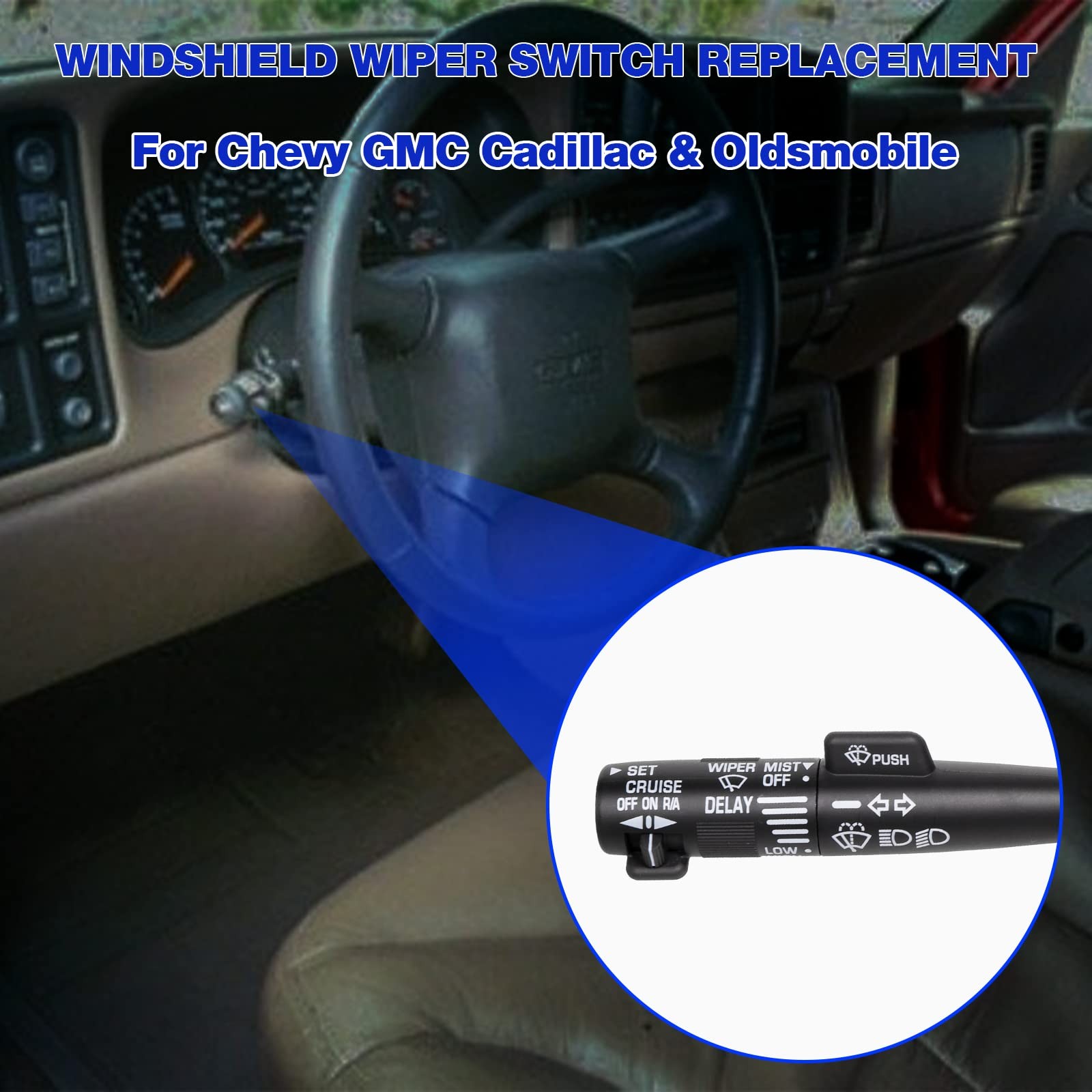 Multi-Function Combination Switch Assembly Replacement for Chevy Tahoe, Blazer,