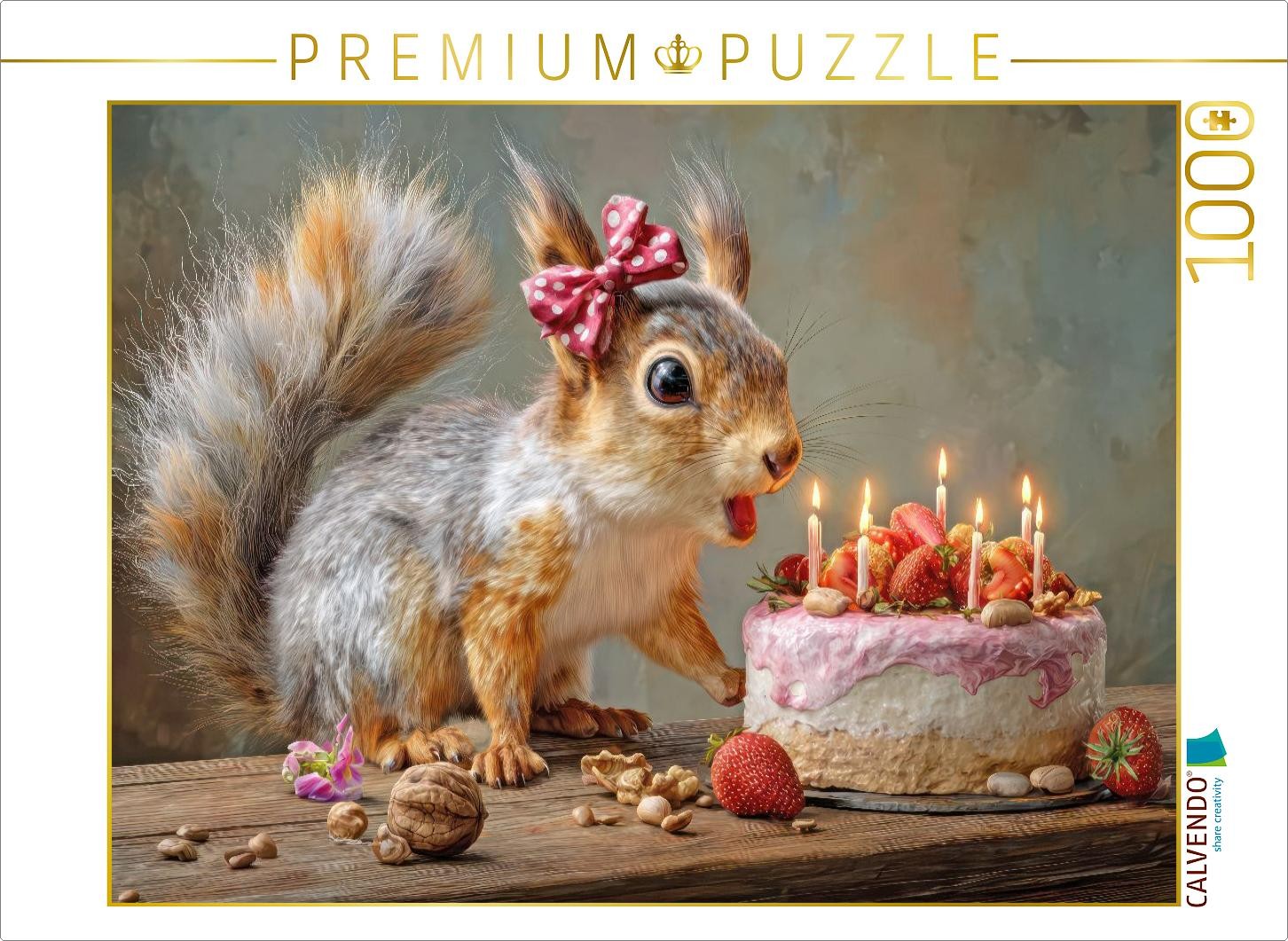 CALVENDO Puzzle Eichhörnchenliebe | 1000 Teile Lege-Größe 64x48cm Foto-Puzzle fü