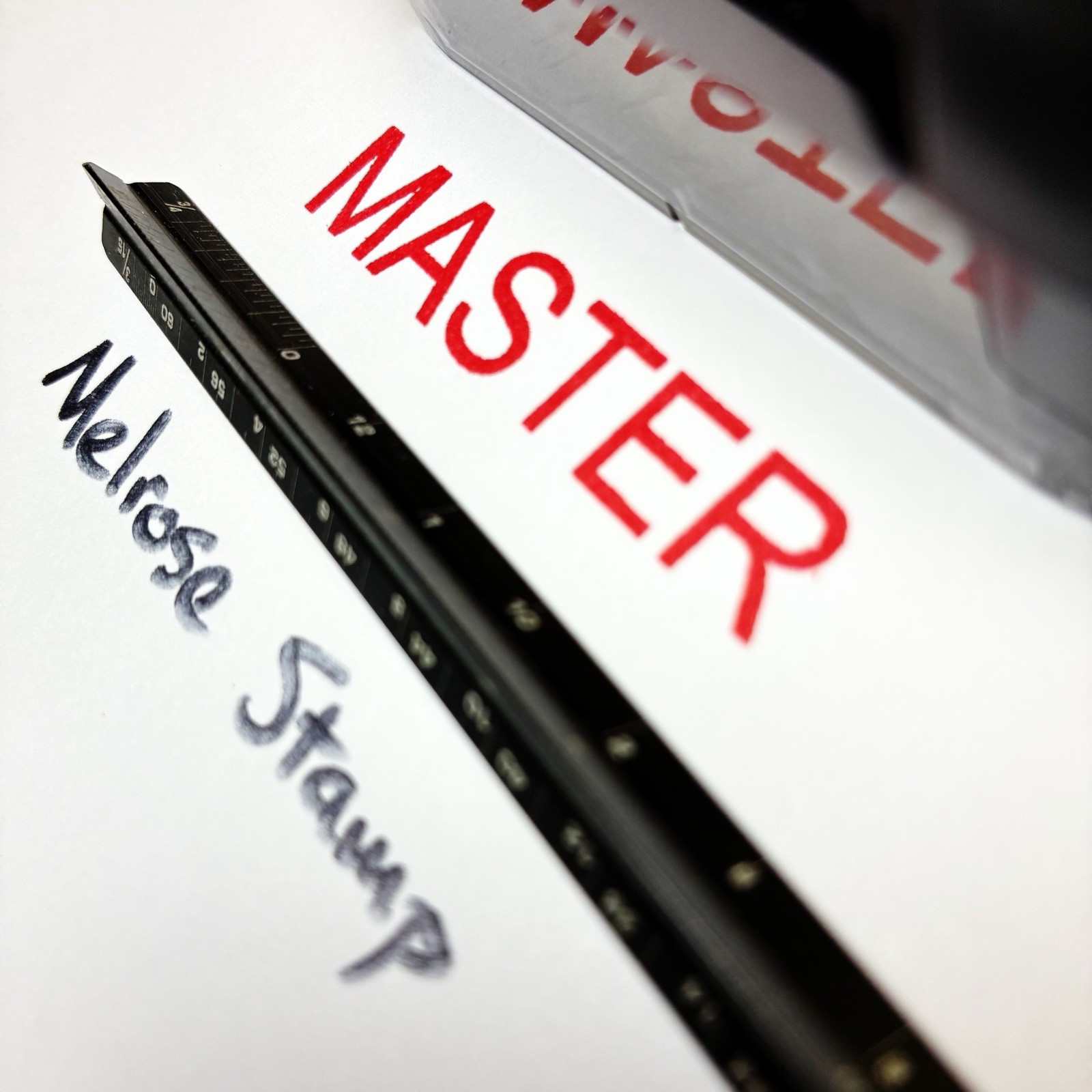 Master Rubber Stamp Self Inking Red Ink Ideal 4913