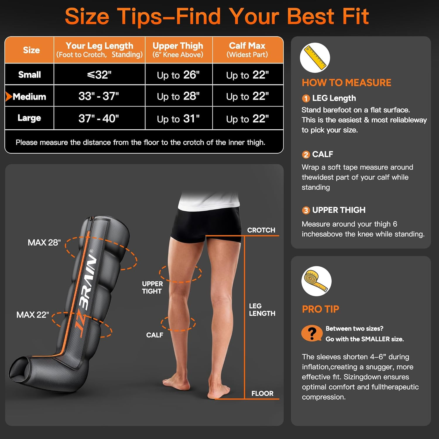 Sequential Air Compression Recovery System : Professional Full Leg Compression B