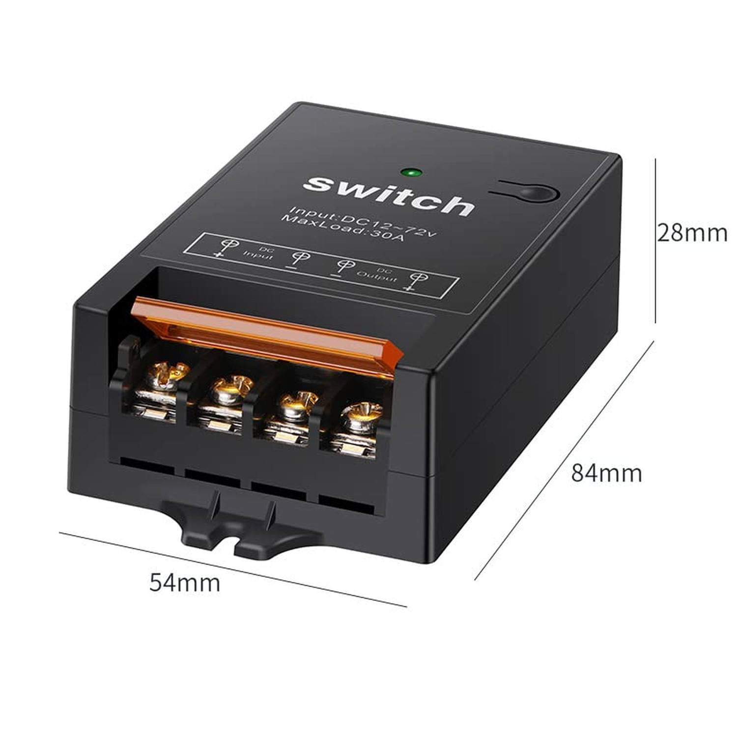 12V Remote Control Switch,DC 12V/24V/48V/72V/40A Relay with Voltage Isolation...