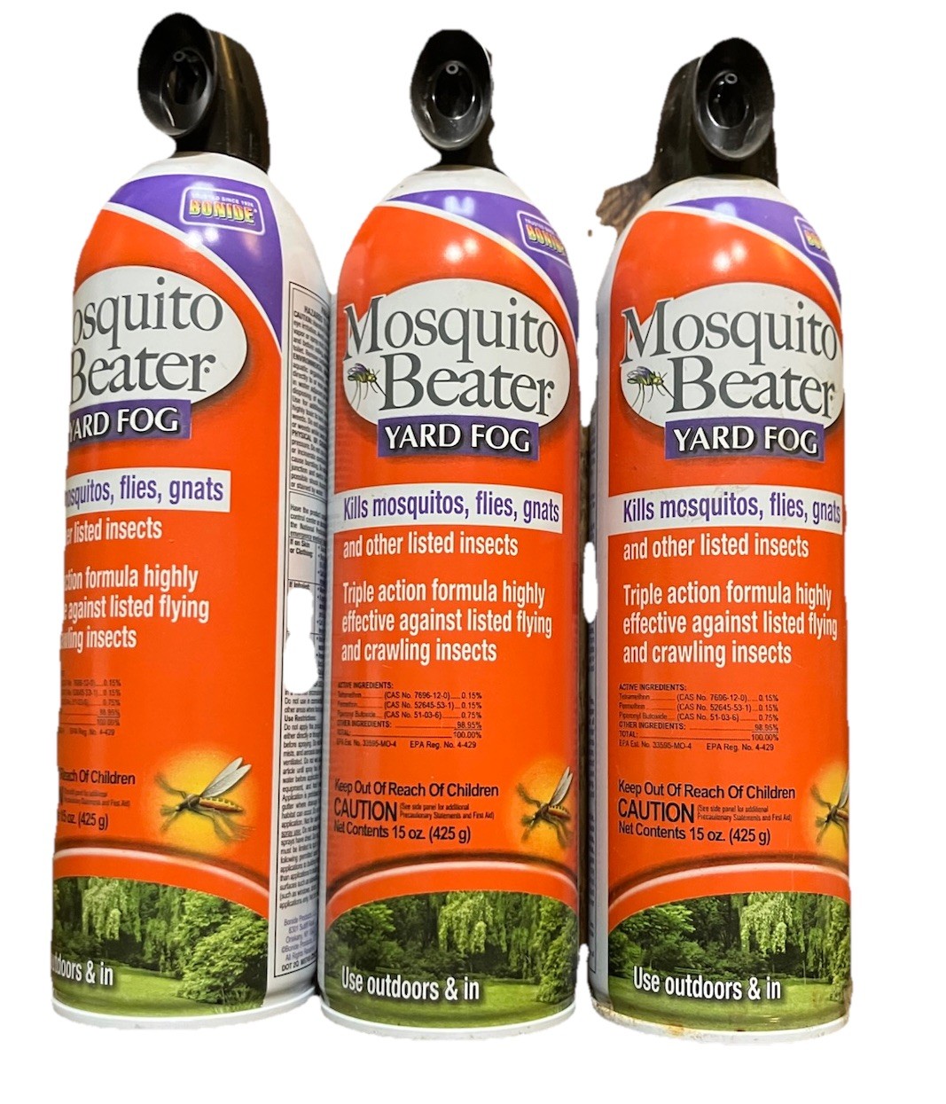 Lot Of 3 Insect Fogger Kills Mosquitoes Flies Gnats And More Indoor Outdoor 15oz