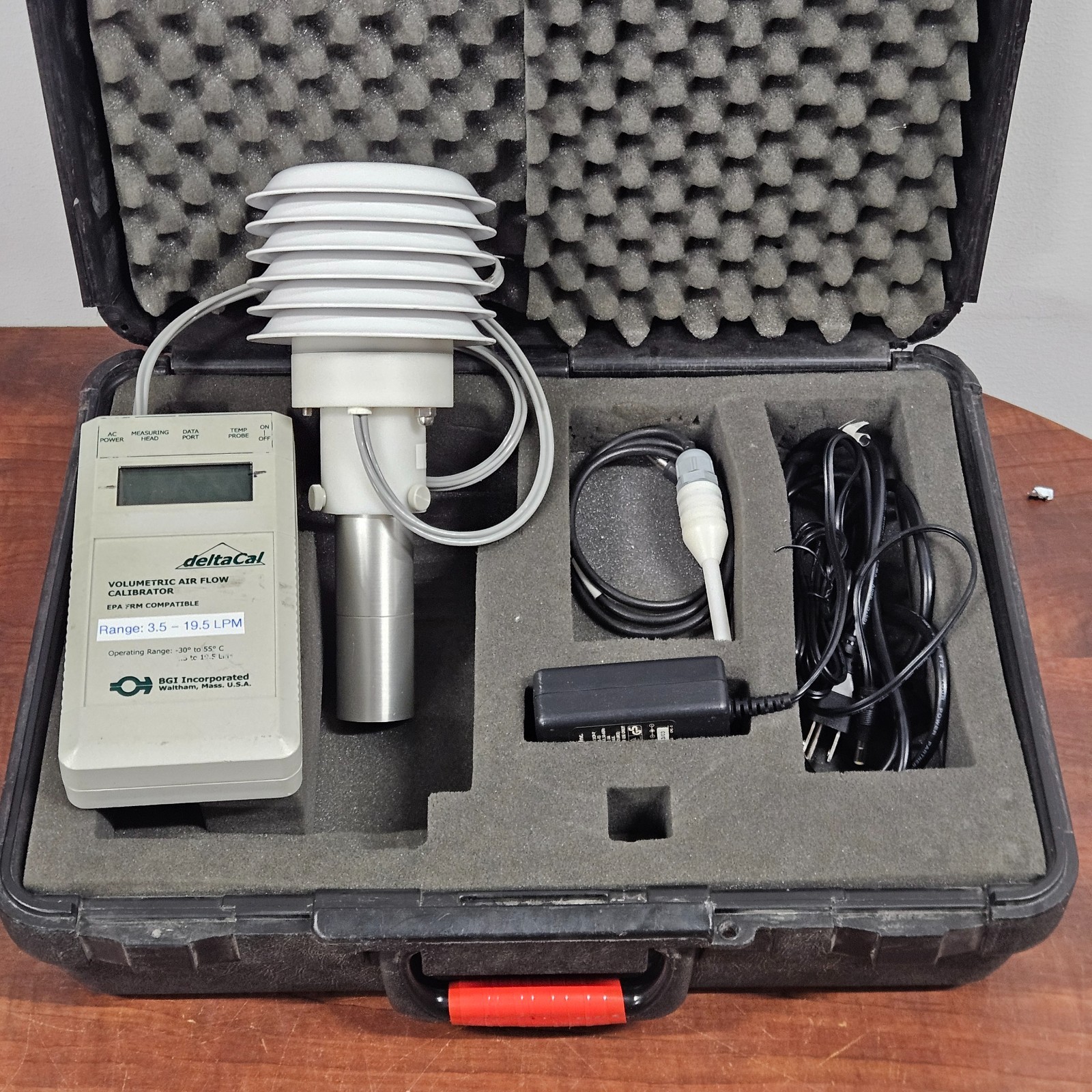 BGI deltaCal Air Calibrator 3.5–19.5 LPM w/ Temp Probe & PSU – EPA FRM