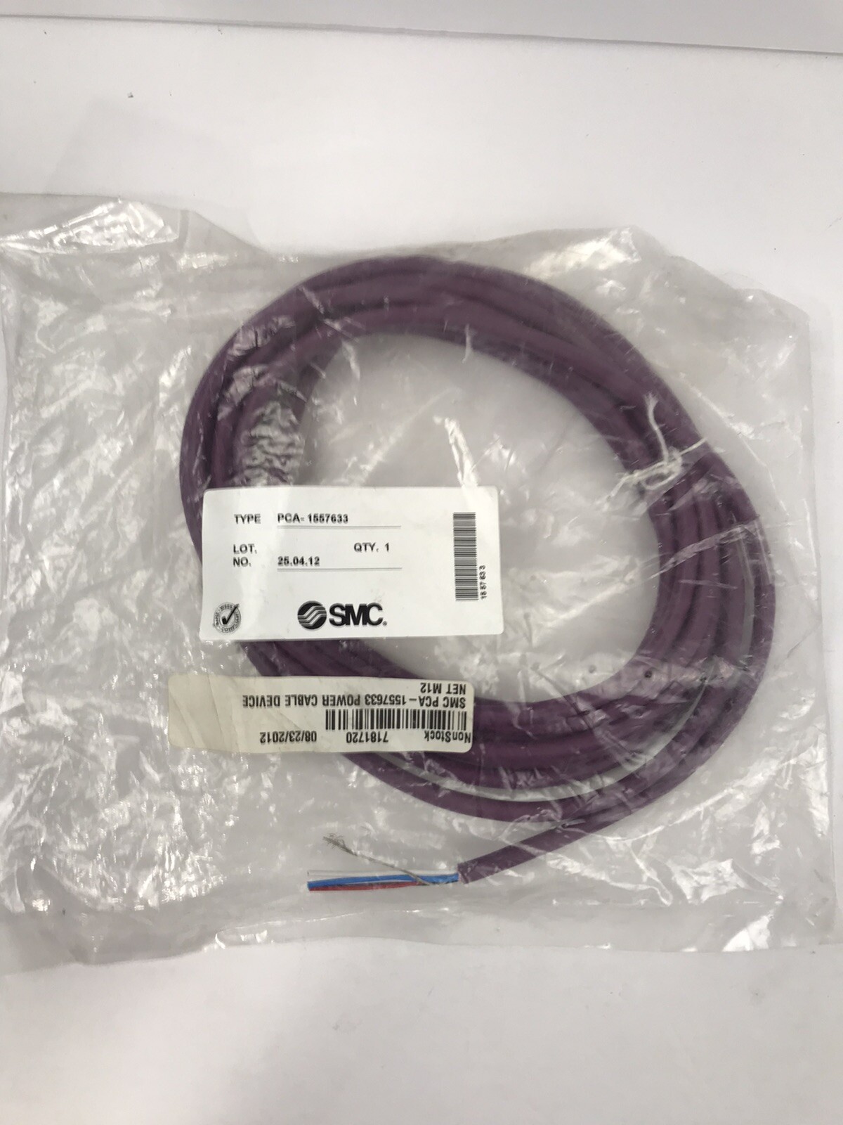 SMC PCA-15576633 EX300 Devicenet Serial Interface Cable Unit M12 ~NEW~