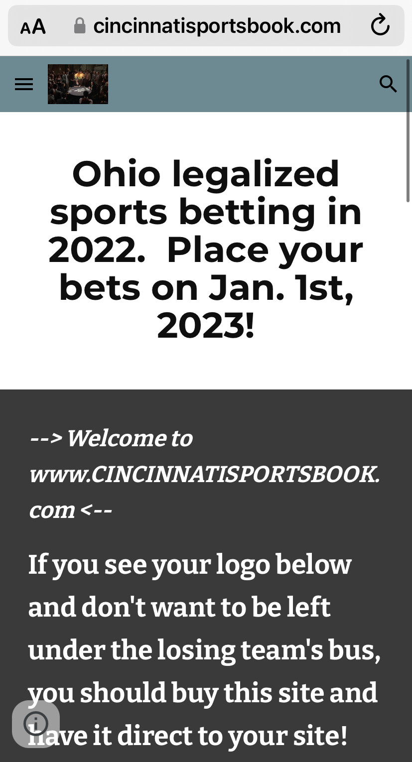 cincinnatisportsbook.com   -   Domain Name Fantasy Sports Draft Kings Fan Duel