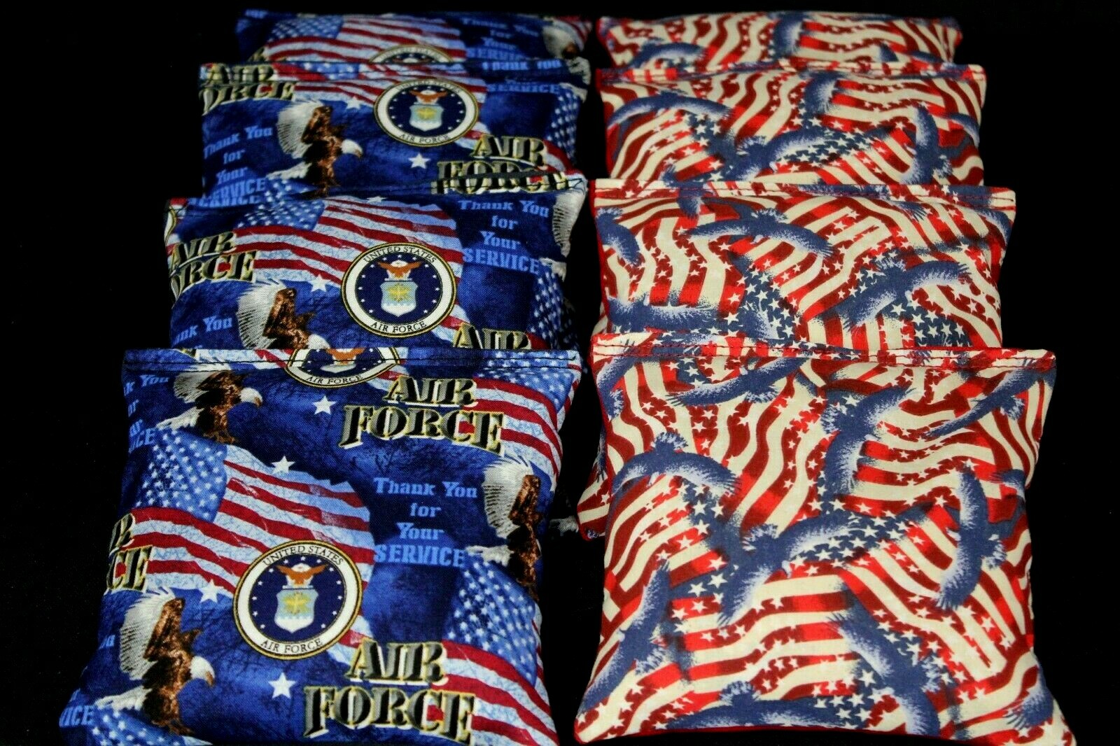 US  Air force Military 8 ACA regulation Cornhole bags game