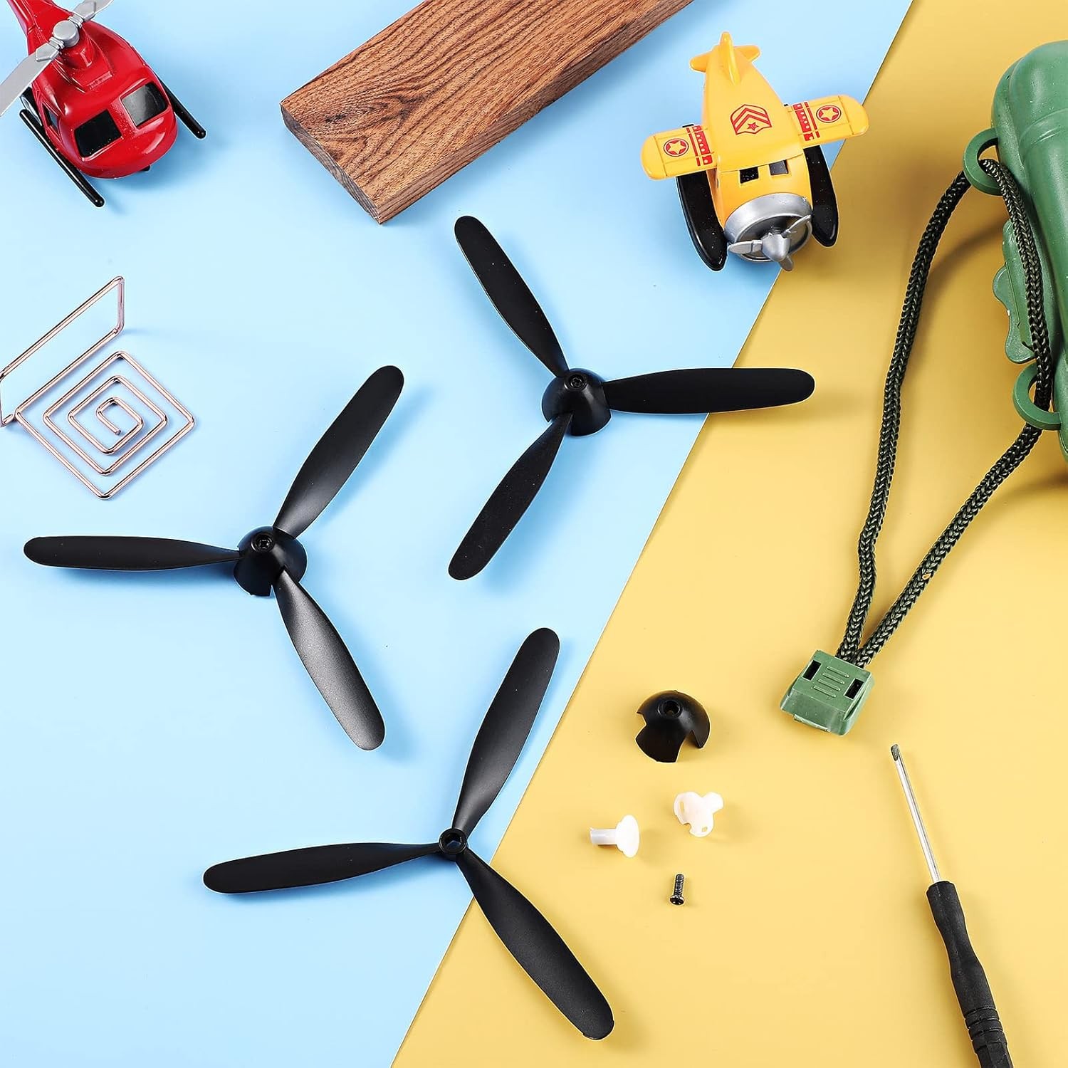 Outus 3 Sets Spare RC Plane Propellers 3 Blade Propeller Compatible with...