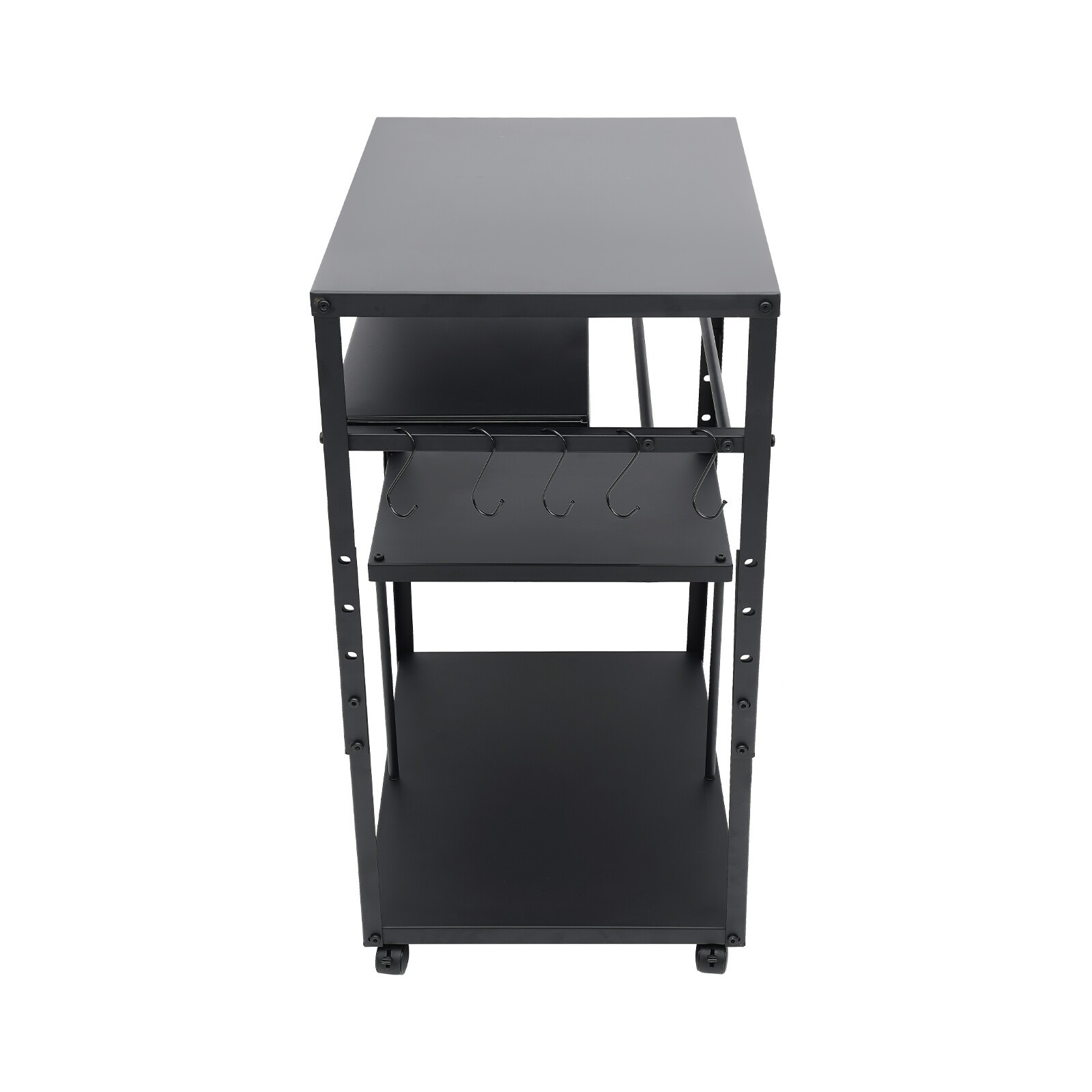 Computer Desk With Keyboard Tray Height Adjustable Rolling Presentation Table