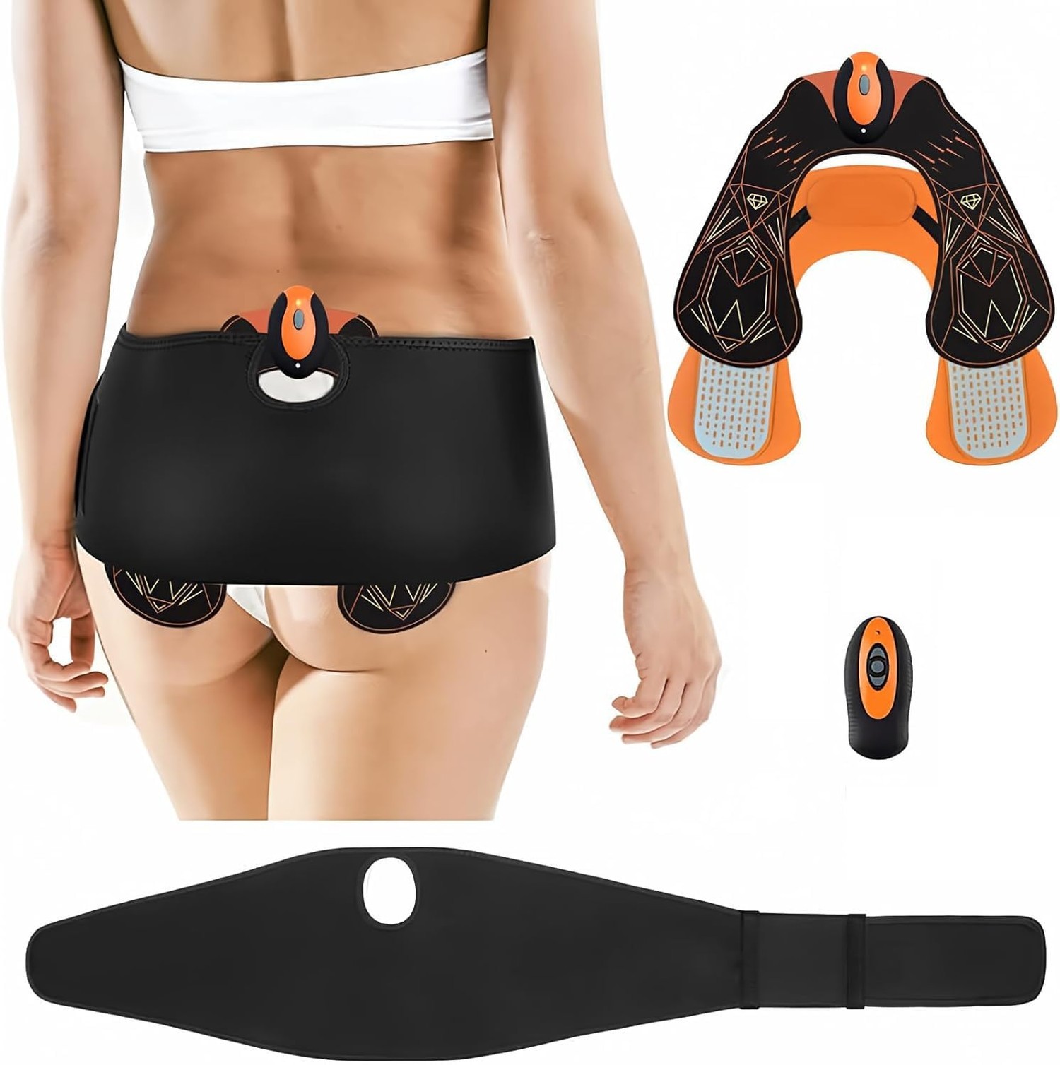 FOPIE HIPS Trainer, ABS Stimulator Electronic Muscle Toner, Smart Wearable Bu...