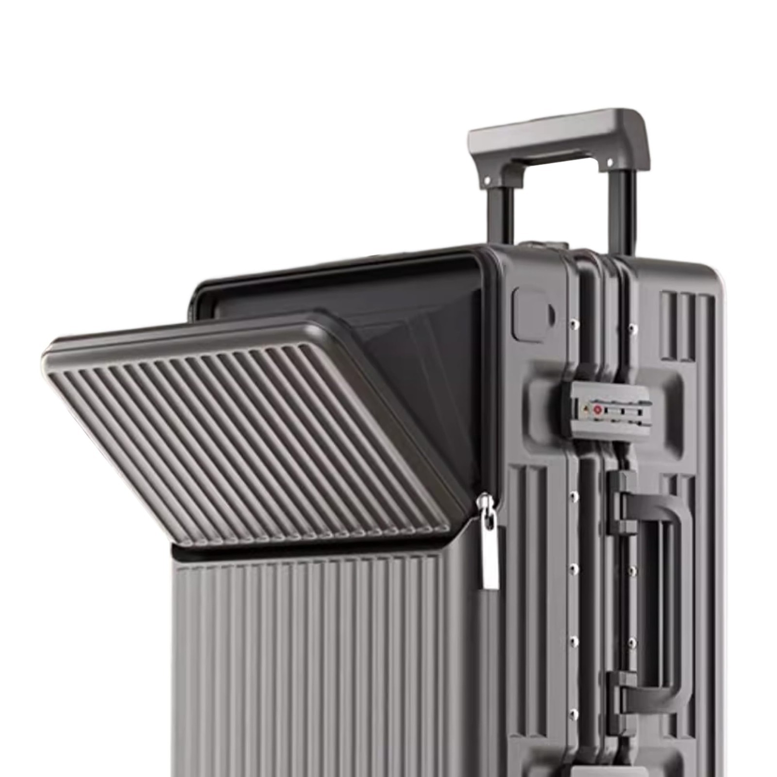 Zipperless Carry-On Suitcase, 20" Expandable Hard Shell Luggage with Spinner Whe