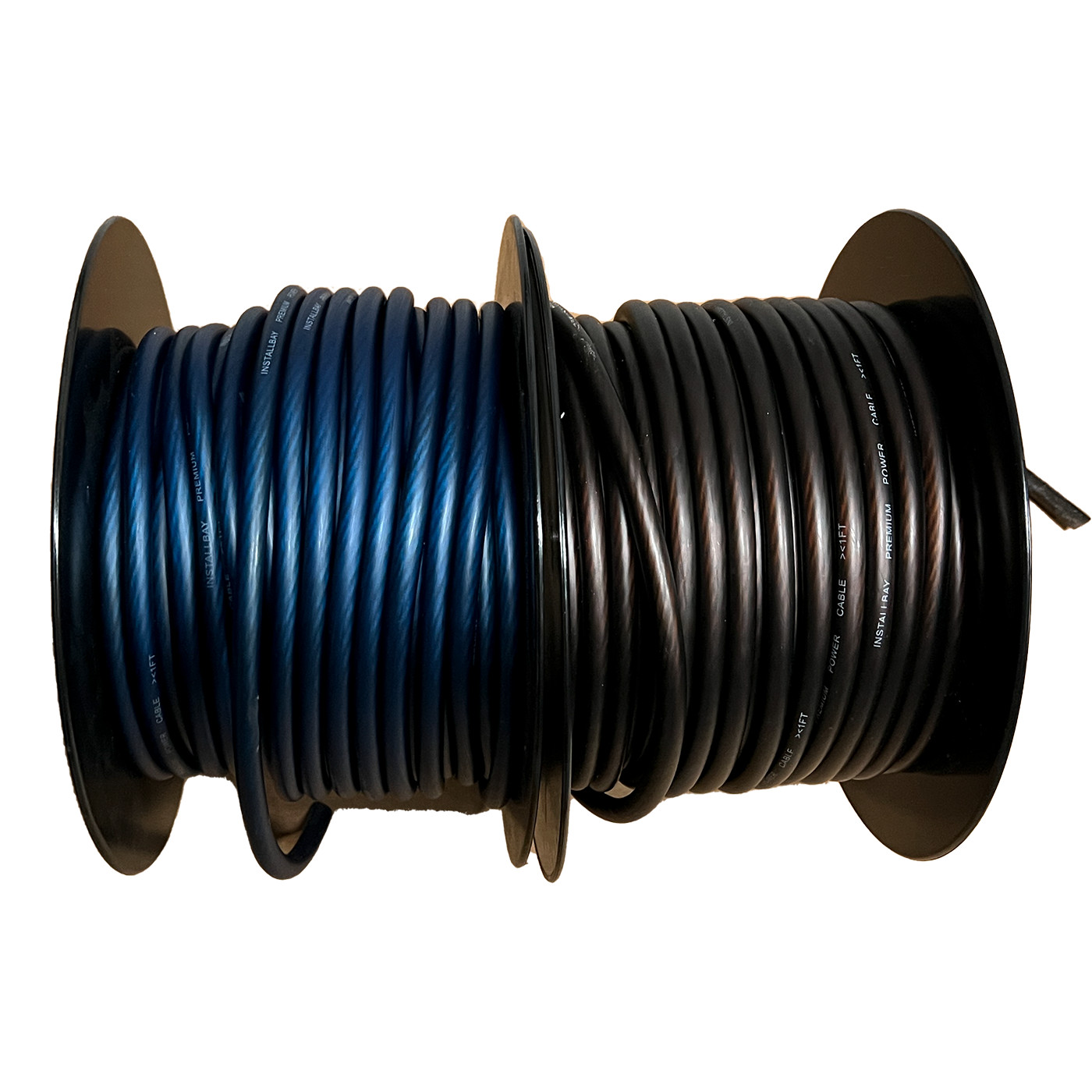 Install Bay 6 Gauge AWG Wire clabe 20 FT 10 Black 10 Blue Power Ground Strand...
