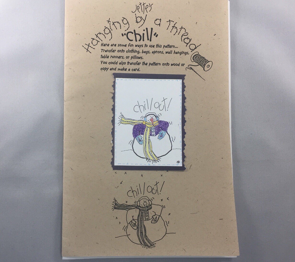 Jette's Hanging by a Thread Chill Out Snowman Embroidery Pattern