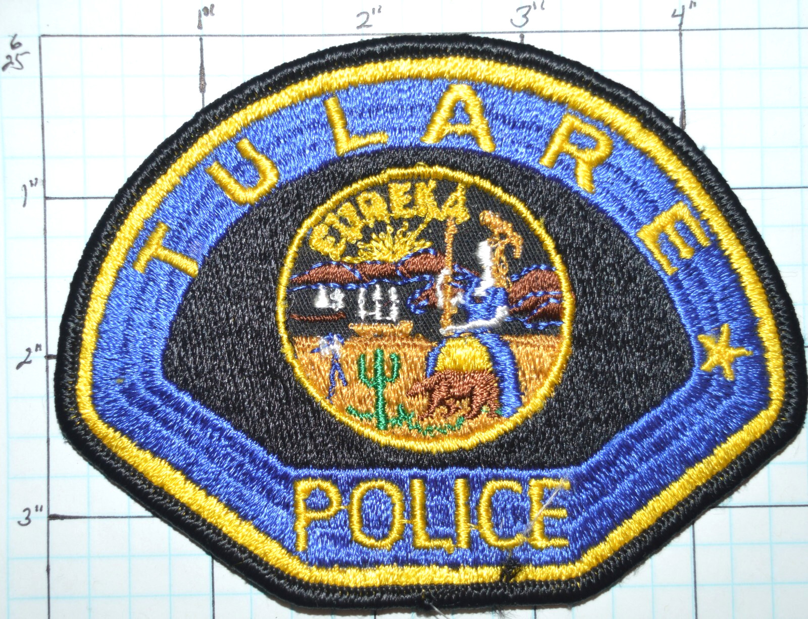 CALIFORNIA, TULARE VINTAGE POLICE DEPT PATCH