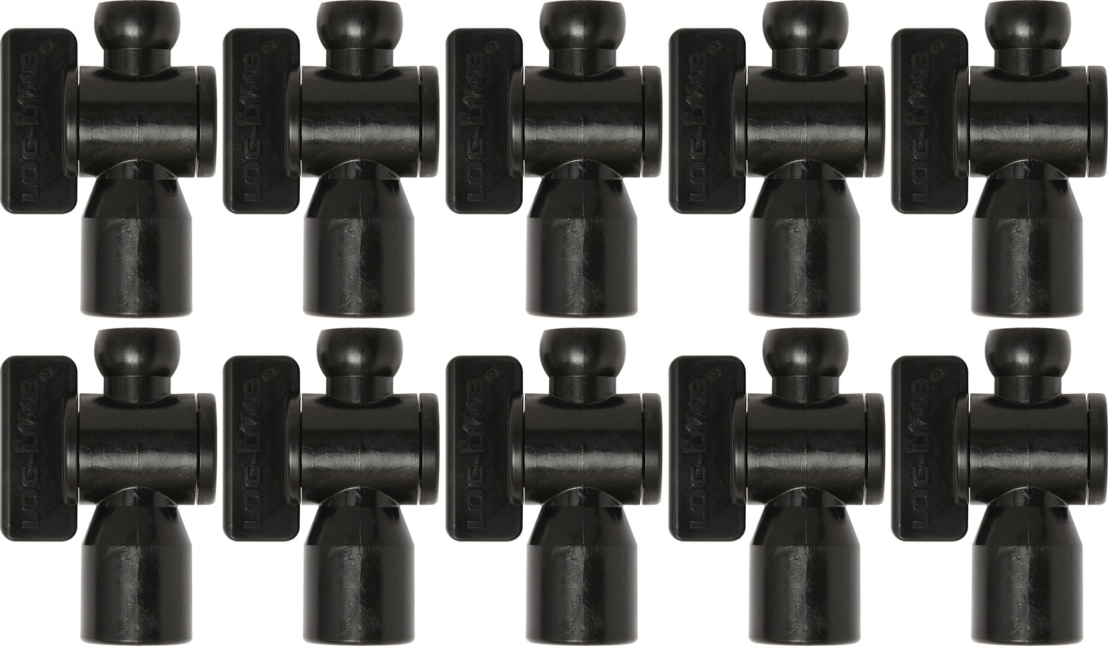 1/4" Black Female NPT Valves - (Pack of 10) Loc-Line® USA 29453-BLK