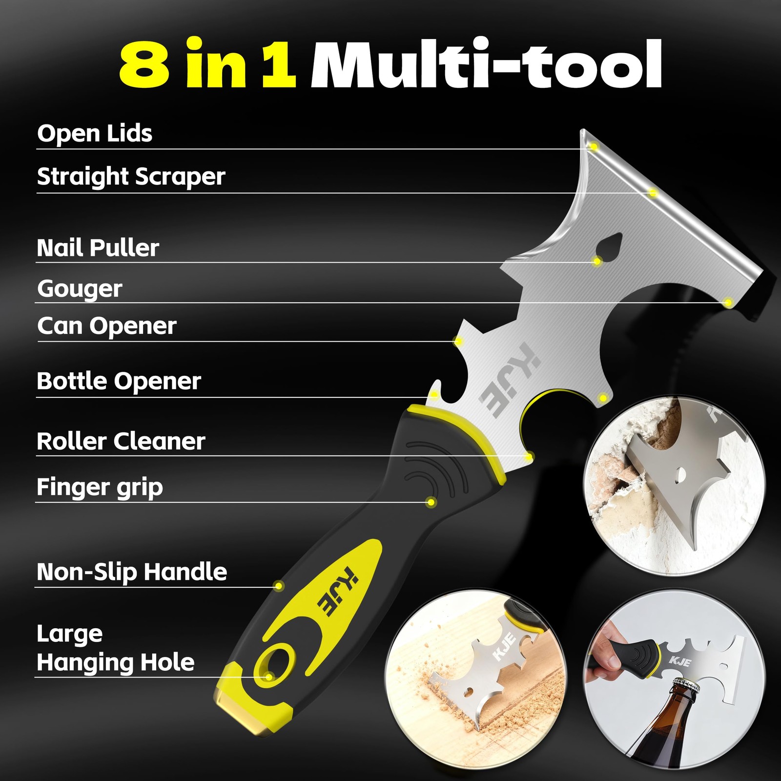 8PCS Drywall Tools, drywall knife set, drywall tool kit includes taping knive...