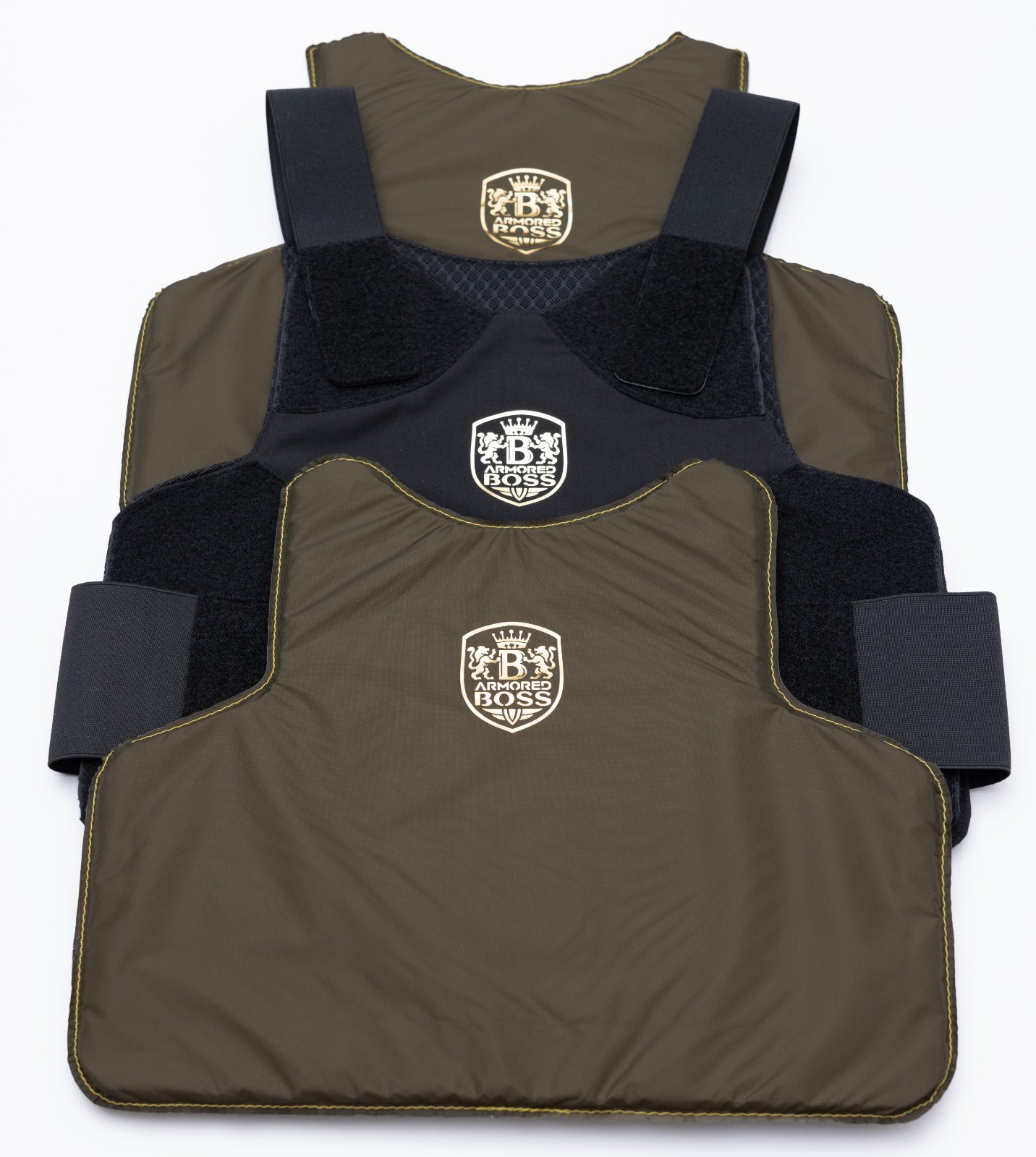 Armored Boss™ Multizone Concealable Vest with 2 Bulletproof Soft panels Level 3A