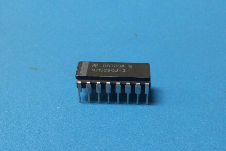 (2 pcs) MM5290J-3 NSC Page Mode DRAM, 16KX1, 200ns, MOS, CDIP16