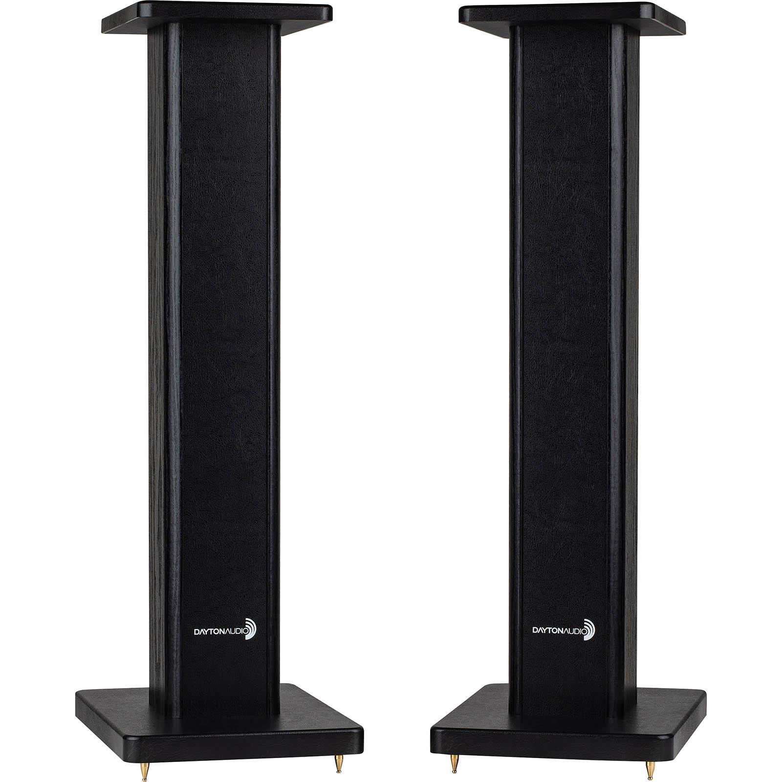 Dayton Audio SSWB28B 28" Universal Wood Speaker Stand Pair, Black