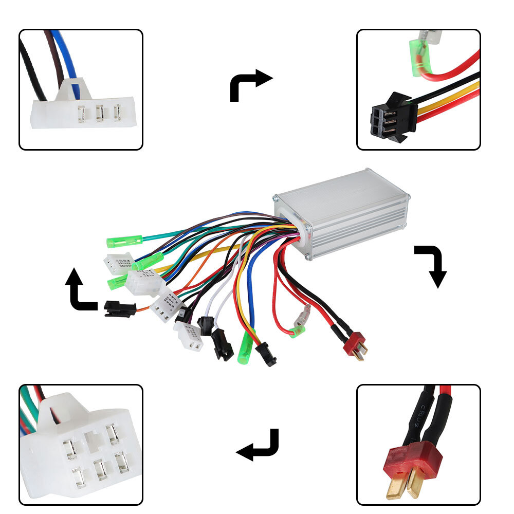 Electric Bicycle E-bike Scooter Brushless 36-48V 250W DC Motor Speed Controller