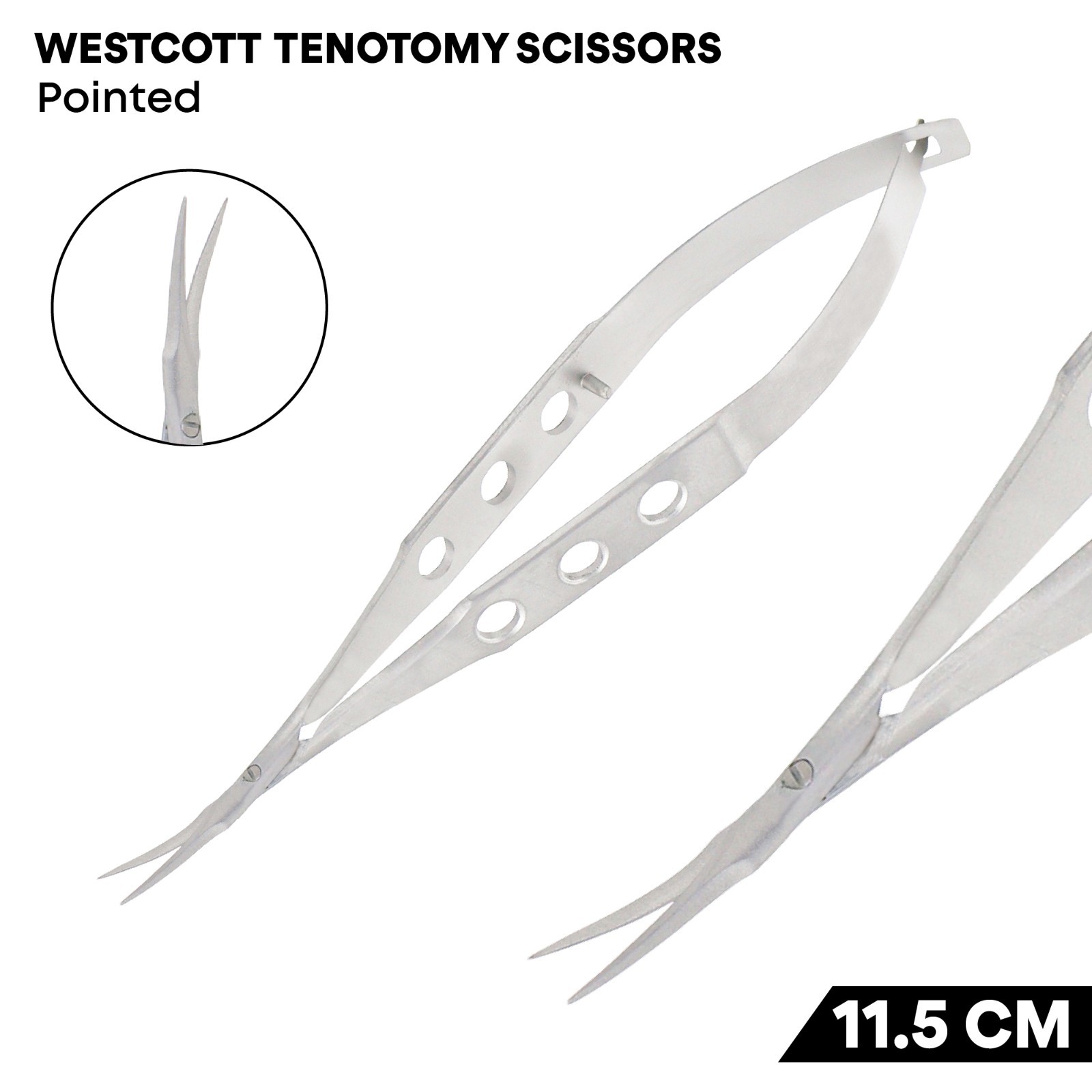 Westcott Tenotomy Scissors Blunt Pointed 11.5 cm Length Ophthalmic Instruments