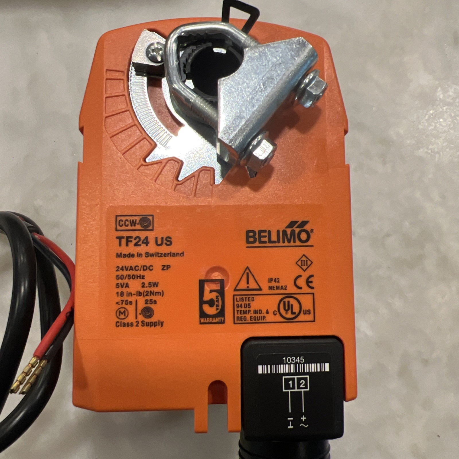 BELIMO TF24 Damper Actuator us - Includes Installation Instructions (reversible)