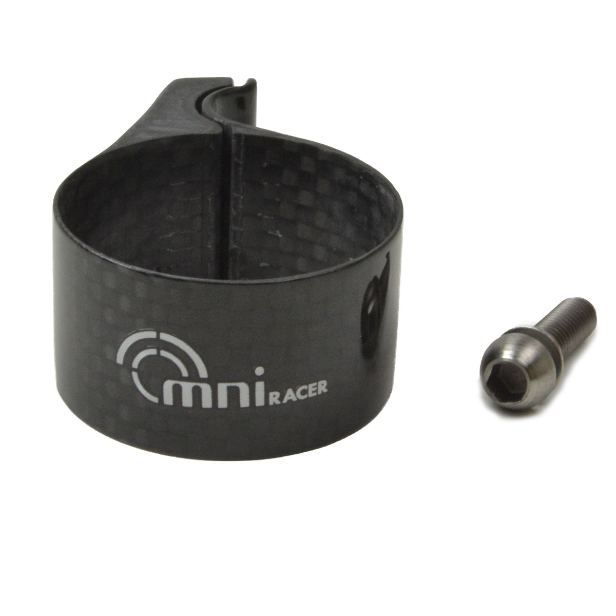 OMNI Racer FULL Carbon Front Derailleur Clamp Fits Shimano Sram: 31.8-32mm Gloss