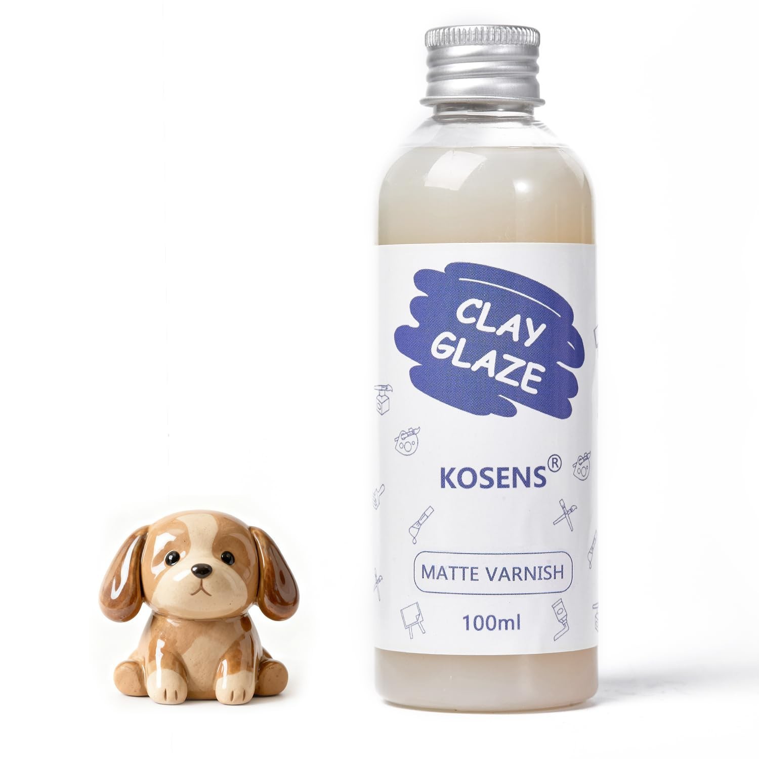 Air Dry Clay Glaze,Clay Varnish for Air Drying Clay，Increase the Glossine